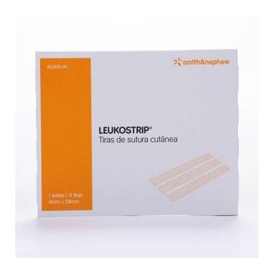 LEUKOSTRIP Tiras de Sutura Cutanea Estéril 4x38 Mm 8 uds LEUKOSTRIP Tiras de Sutura Cutanea Estéril 4x38 Mm 8 uds