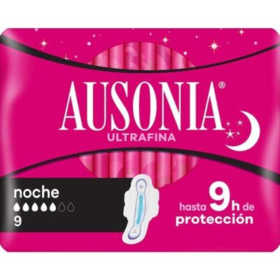 Ausonia Airdry compresa alas noche 9uds Ausonia Airdry compresa alas noche 9uds