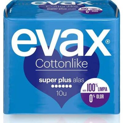 Evax compresas Cottonlike Superplus con alas 10uds Evax compresas Cottonlike Superplus con alas 10uds