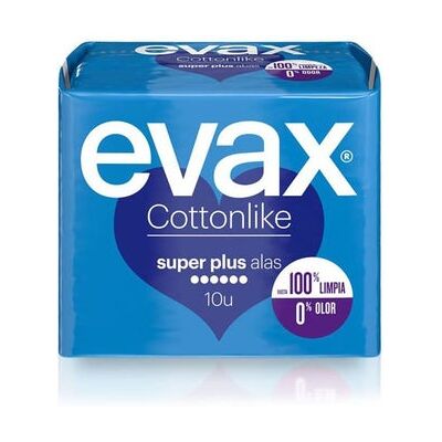 Evax compresas Cottonlike Superplus con alas 10uds Evax compresas Cottonlike Superplus con alas 10uds