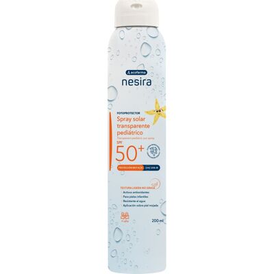 Nesira Spray Solar Transparente Pediátrico SPF50+ 200 ml Nesira Spray Solar Transparente Pediátrico SPF50+ 200 ml