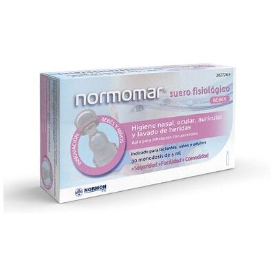 Normon Normomar Suero Fisiológico para Bebés - 30 Ampollas Normon Normomar Suero Fisiológico para Bebés - 30 Ampollas