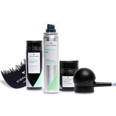 VIDALFORCE Starter Kit Rubio Medio Fibras Capilares 30 g + 5 g + Fijador + Aplicador VIDALFORCE Starter Kit Rubio Medio Fibras Capilares 30 g + 5 g + Fijador + Aplicador