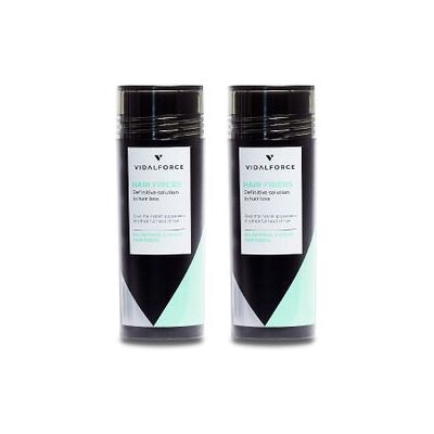 VIDALFORCE Pack Fibra Capilar Gris Oscuro 2x27 5 g VIDALFORCE Pack Fibra Capilar Gris Oscuro 2x27 5 g