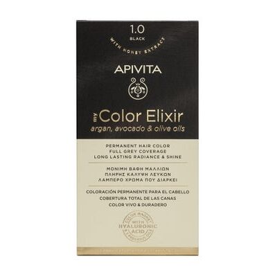 Apivita tinte permanente 1.0 negro Apivita tinte permanente 1.0 negro