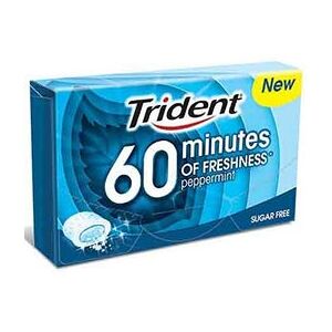 Trident Chicles 60 Minutos de Frescura Menta 20g Trident Chicles 60 Minutos de Frescura Menta 20g
