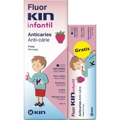 Kin Fluor Infantil Pack Enjuague + Pasta Kin Fluor Infantil Pack Enjuague + Pasta