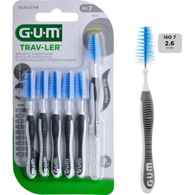 Gum Cepillo Interdental Trav-Ler 1619 6 uds Gum Cepillo Interdental Trav-Ler 1619 6 uds