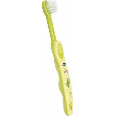 Chicco Cepillo Dental Infantil de Cerdas Suaves Dinosaurio Verde 6 M+ 1 ud Chicco Cepillo Dental Infantil de Cerdas Suaves Dinosaurio Verde 6 M+ 1 ud