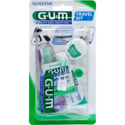 Set de Viaje GUM - Blanqueamiento, Modelo, Blanco - Kit Dental de Viaje Set de Viaje GUM - Blanqueamiento, Modelo, Blanco - Kit Dental de Viaje