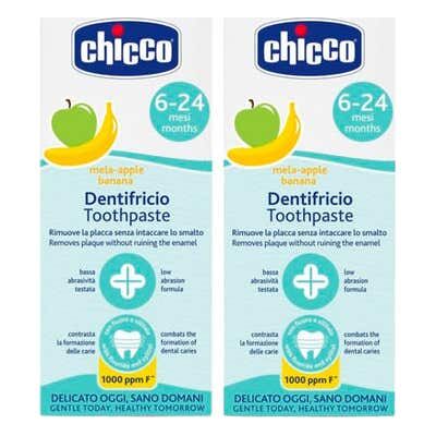 Chicco Pasta de Dientes 6m-5a Plátano y Manzana 2x50ml Chicco Pasta de Dientes 6m-5a Plátano y Manzana 2x50ml