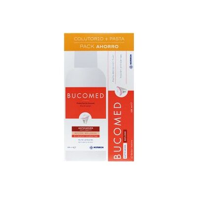 Normon Bucomed Anticaries Pack Colutorio 500 ml + Pasta 125 ml Normon Bucomed Anticaries Pack Colutorio 500 ml + Pasta 125 ml