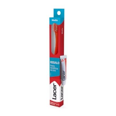 Cepillo de dientes Lacer de cerdas medianas - 2 piezas Cepillo de dientes Lacer de cerdas medianas - 2 piezas