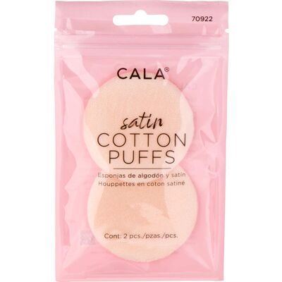 Cala Cosmetic Sponges Satin Cotton Puffs 2 uds Cala Cosmetic Sponges Satin Cotton Puffs 2 uds