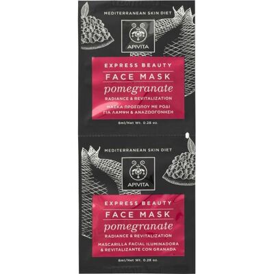 Apivita Express Beauty Mascarilla Revitalizante granada 2 udsx8 ml Apivita Express Beauty Mascarilla Revitalizante granada 2 udsx8 ml