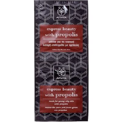 Apivita Express Beauty Mascarilla Piel grasa y Joven 2 X8 ml Apivita Express Beauty Mascarilla Piel grasa y Joven 2 X8 ml