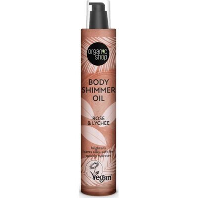 Organic Shop Body Shimmer Oil Rose Lychee 100 ml Organic Shop Body Shimmer Oil Rose Lychee 100 ml