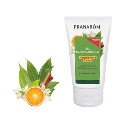 Gel hidroalcohólico de canela y naranja dulce de Pranarôm - Gel de manos Gel hidroalcohólico de canela y naranja dulce de Pranarôm - Gel de manos