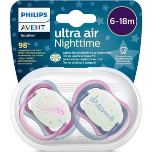 Conjunto de 2 chupetes Ultra Air Night de Philips Avent - Rosa - 6-18 meses Conjunto de 2 chupetes Ultra Air Night de Philips Avent - Rosa - 6-18 meses