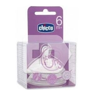 Chicco ® tetina Step Up 3 silicona boca ancha flujo rápido 2uds Chicco ® tetina Step Up 3 silicona boca ancha flujo rápido 2uds