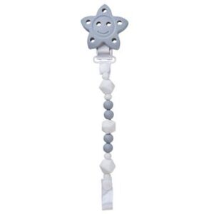 Saro Portachupetes de Silicona Trenza - Color Gris Saro Portachupetes de Silicona Trenza - Color Gris