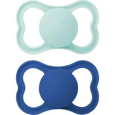 Pack Supremo Mam Chupetes de Silicona +6m Azul - 2 uds Pack Supremo Mam Chupetes de Silicona +6m Azul - 2 uds