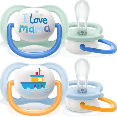 Philips Avent Pack Chupetes Ultra Air Happy 0-6 M 2 uds Philips Avent Pack Chupetes Ultra Air Happy 0-6 M 2 uds
