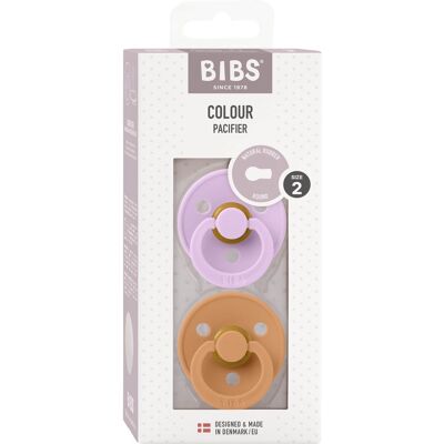 BIBS - Colour - Talla 2 - Violet Sky / Pumpkin - Chupete BIBS - Colour - Talla 2 - Violet Sky / Pumpkin - Chupete