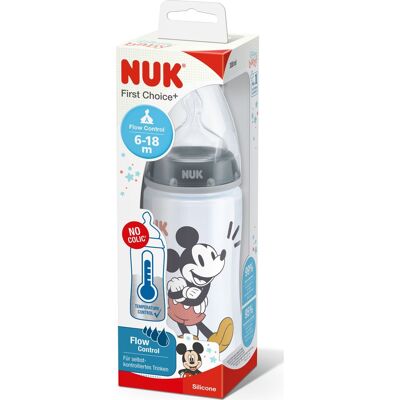 Nuk Biberon Silicona Flow Control Mickey 6-18 M Infantil 300 ml Nuk Biberon Silicona Flow Control Mickey 6-18 M Infantil 300 ml