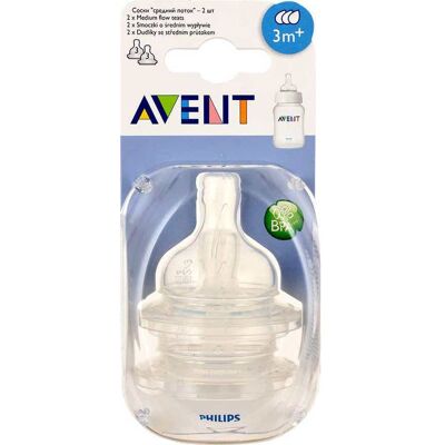 Philips Avent Pack Tetinas Anitcólicos Flujo Rápido 6 M+ 2 ud Philips Avent Pack Tetinas Anitcólicos Flujo Rápido 6 M+ 2 ud