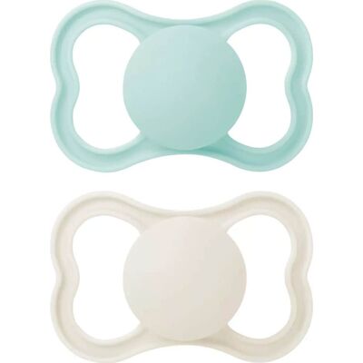 Pack Supreme de Mam Chupetes de Silicona - Neutro y Azul 6m+ 2uds Pack Supreme de Mam Chupetes de Silicona - Neutro y Azul 6m+ 2uds