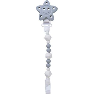 Saro Portachupetes de Silicona Trenza - Color Gris Saro Portachupetes de Silicona Trenza - Color Gris