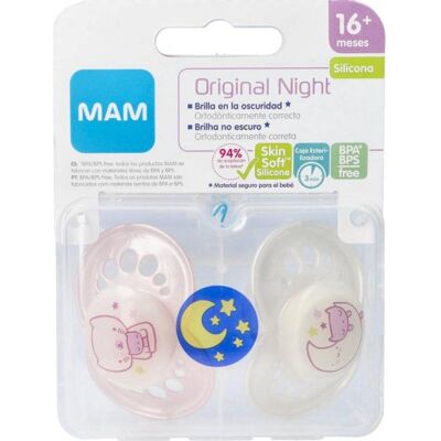Chupeta MAM Pure Night 16m Rosa Chupeta MAM Pure Night 16m Rosa