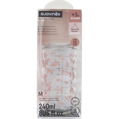 Suavinex Selection Biberon Vidrio Poetry SX Pro Flujo M 240 ml Suavinex Selection Biberon Vidrio Poetry SX Pro Flujo M 240 ml