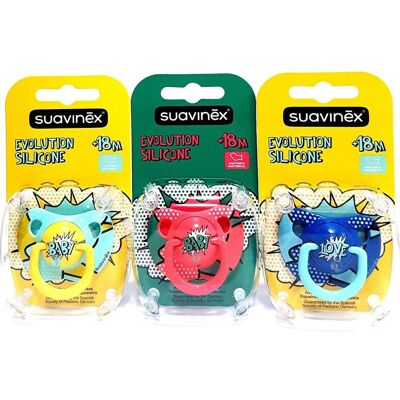 Suavinex Chupete Evolution Baby Art Anatómico Silicona +18m 1ud Suavinex Chupete Evolution Baby Art Anatómico Silicona +18m 1ud