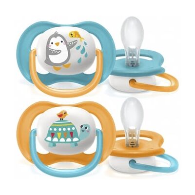 Philips Avent Pack Chupetes Ultra Air Collection Pingüino y Tortuga 6-18 M 2 uds Philips Avent Pack Chupetes Ultra Air Collection Pingüino y Tortuga 6-18 M 2 uds