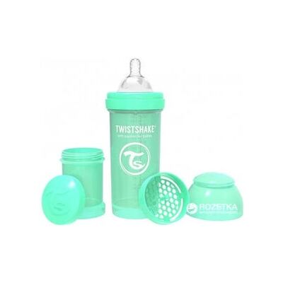 Biberón Anticólico Twistshake 260ml - verde Biberón Anticólico Twistshake 260ml - verde
