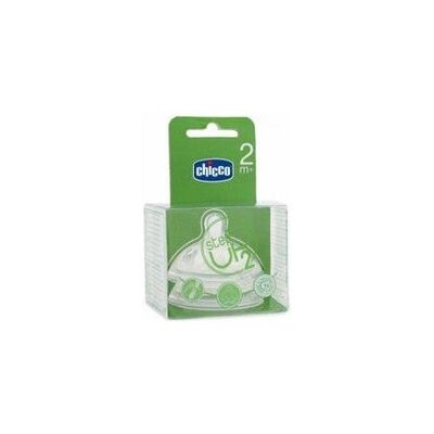 Chicco ® Tetina Step Up 2 Silicona Boca Ancha Flujo Regulable 4 M+ 2 uds Chicco ® Tetina Step Up 2 Silicona Boca Ancha Flujo Regulable 4 M+ 2 uds