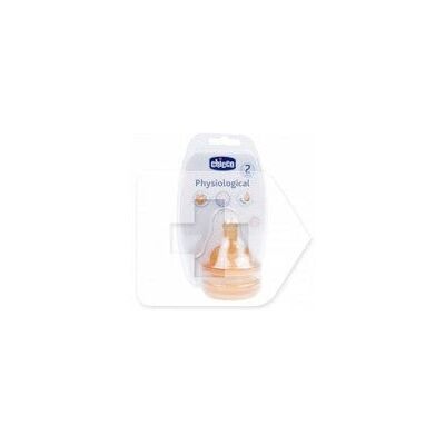 Chicco ® Tetina Fisiológica Caucho Flujo Rápido 2 uds Chicco ® Tetina Fisiológica Caucho Flujo Rápido 2 uds
