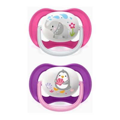 Philips Avent Pack Chupetes Ultra Air Collection Pingüino y Elefante 6-18 M 2 uds Philips Avent Pack Chupetes Ultra Air Collection Pingüino y Elefante 6-18 M 2 uds