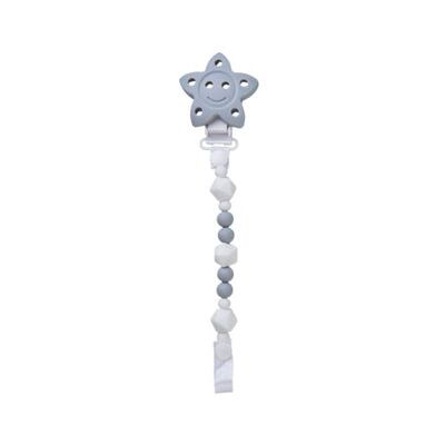Saro Portachupetes de Silicona Trenza - Color Gris Saro Portachupetes de Silicona Trenza - Color Gris
