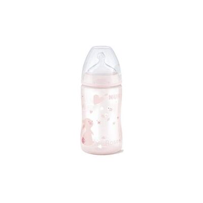 Nuk biberón de polipropileno rose tetina silicona boca ancha T 2 orificio m 300 ml Nuk biberón de polipropileno rose tetina silicona boca ancha T 2 orificio m 300 ml