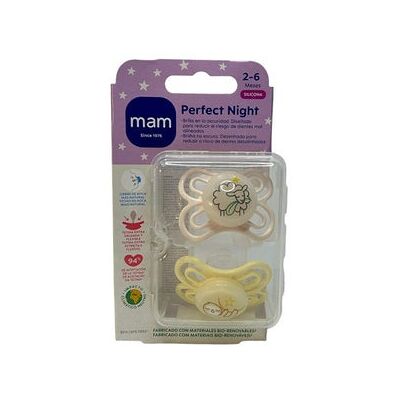 MAM Perfect Night Silicona 2-6 m 2 uds MAM Perfect Night Silicona 2-6 m 2 uds