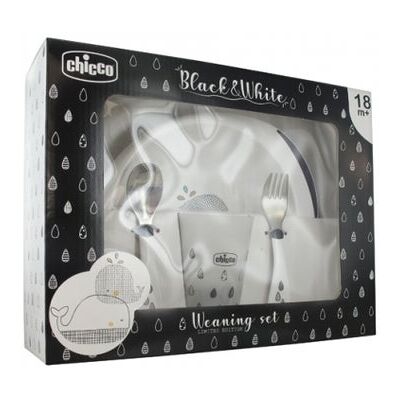 Chicco Set de Comida Vajilla Ballenas +18m Chicco Set de Comida Vajilla Ballenas +18m