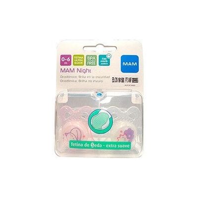 MAM Night chupete silicona con caja esterilizadora 0-6 M 2 uds MAM Night chupete silicona con caja esterilizadora 0-6 M 2 uds