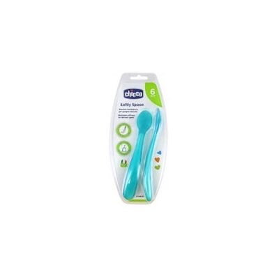 Chicco Cuchara Infantil Silicona Easy Training Azul +6 M 2 U Chicco Cuchara Infantil Silicona Easy Training Azul +6 M 2 U