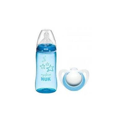 Nuk Pack My First Biberón + Chupete 0-6 Meses Azul Nuk Pack My First Biberón + Chupete 0-6 Meses Azul