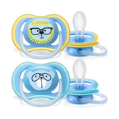 Philips Avent Pack Chupetes Ultra Air Oso Azul +18 M 2 uds Philips Avent Pack Chupetes Ultra Air Oso Azul +18 M 2 uds