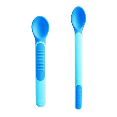 MAM Heat Sensitive Spoon & Cover Cuchara Sensible Azul 2 uds MAM Heat Sensitive Spoon & Cover Cuchara Sensible Azul 2 uds