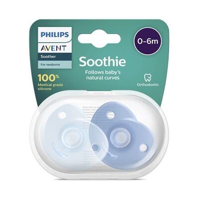 Philips Avent Chupete Silicona Soothies 0-6 Meses Azul 2uds Philips Avent Chupete Silicona Soothies 0-6 Meses Azul 2uds